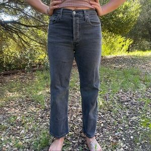 Levi’s ribcage straight ankle jeans